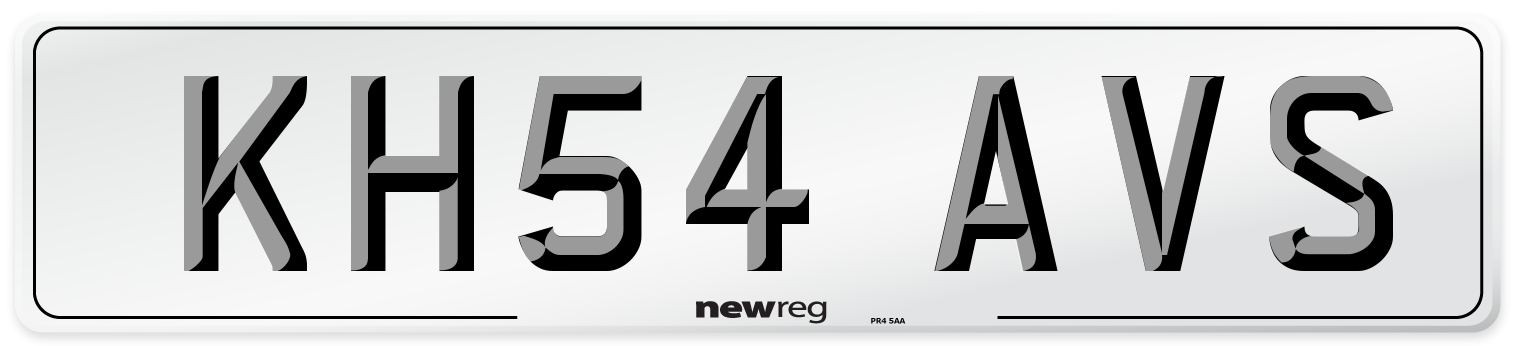 KH54 AVS Number Plate from New Reg